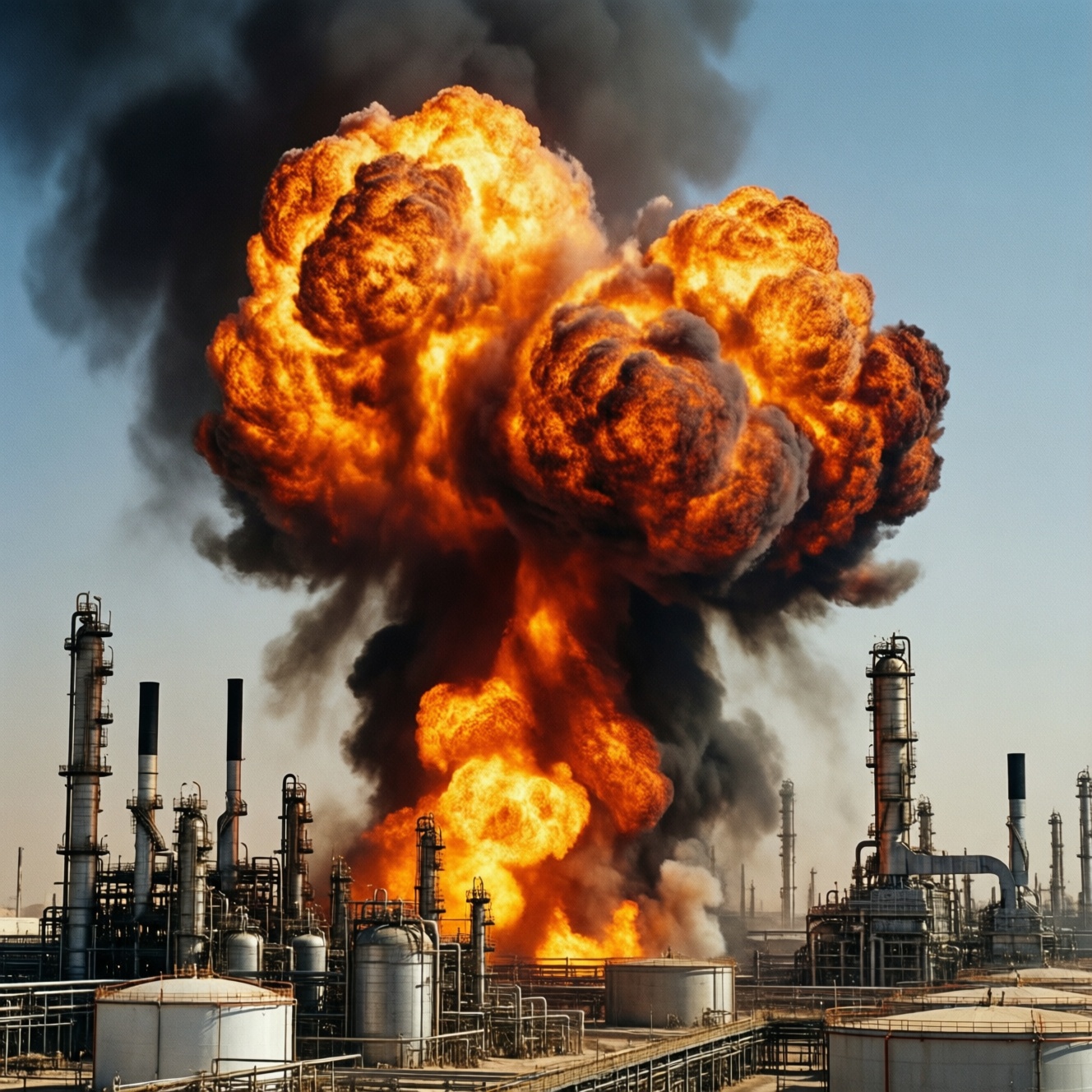 Хуситы ударили по НПЗ saudi aramco в Джизане, пожар остановил переработку нефти